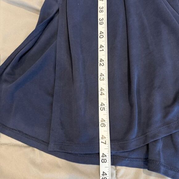 H by Halston Ruched Waist Dress Navy Blue Lightweight Flowy Flattering Size 2X - Picture 8 of 9